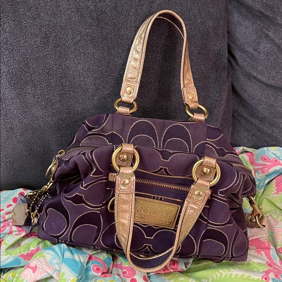 RARE Coach Poppy Signature Satchel - Picture 1 of 6